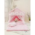 thumbnail image 2 of SmileyTails Pet Princess Palace House - Winter Warmth and Luxury for your Pet ShopWise Round, 2 of 12