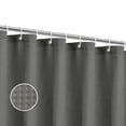 thumbnail image 3 of Utopia Alley Waffle Weave Shower Curtain for Bathroom, 120 GSM Weighted Polyester Bath Curtain (71" W × 79" H, Grey), 3 of 11
