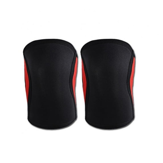 ChYoung Knee Pads 7mm Thickened SCR Diving Material Unisex Knee Sleeves 1 Pair B Style Black & Red L