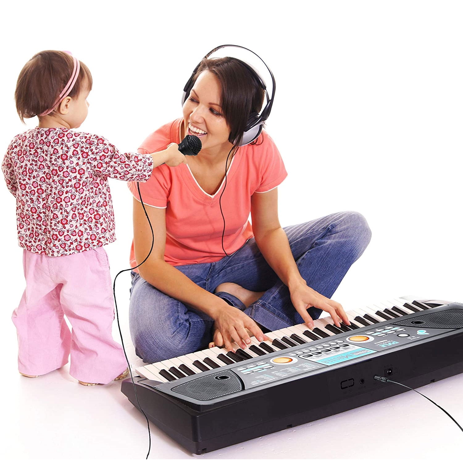 Pyle PKBRD4112 Electronic 2-in-1 Streaming Karaoke Portable Piano Keyboard