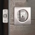 thumbnail image 2 of 1 Set Pocket Door Lock Privacy Latch Lock Metal Door Lock Pocket Door Lock Hardware Lock with Key, 2 of 4