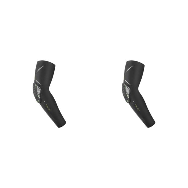 Advancent Protector de codo de fibra elástica a prueba de golpes antideslizante Color sólido deporte baloncesto entrenamiento brazo almohadilla Negro SG 2piezas