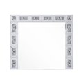 thumbnail image 1 of Benjara BM225873 Mirror Panel Frame Wall Decor with Light Function & Faux Diamond, Silver, 1 of 5