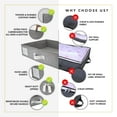 thumbnail image 5 of Homelux Theory Underbed Storage Bag, 1pc Large Light Gray Closet Organizer, 5 of 6