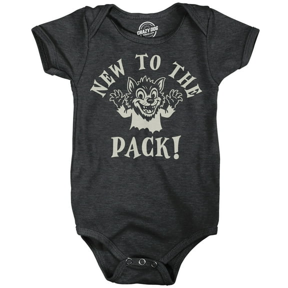 New To The Pack Baby Bodysuit Funny Sarcastic Werewolf Graphic Novelty Halloween Jumper For Infants