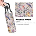 thumbnail image 4 of Yayeee 20oz Insulated Water Bottle Double Wall Stainless Steel with Flip Straw Lid, Purple Floral Pattern, 4 of 7
