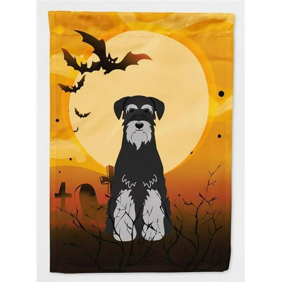 Halloween Standard Schnauzer Black Grey Flag Canvas House Size