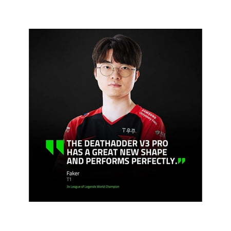Razer - DeathAdder V3 Pro Lightweight Wireless Optical Gaming Mouse with 90 Hour Battery - White