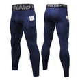 thumbnail image 3 of Paquete de 3 pantalones de compresión para hombre, mallas deportivas de secado rápido, capa base, 3 of 7