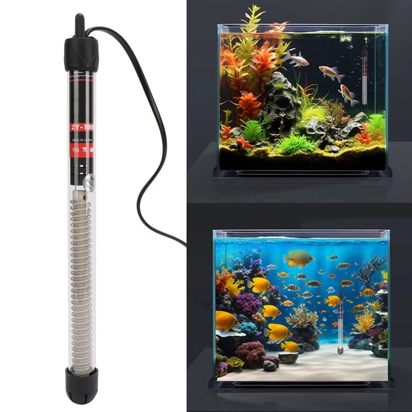 Submersible Aquarium Heater, Automatic Thermostat Glass Aquarium Fish Tank Heater with Suction Cup Brackets for Marine Saltwater and Freshwater