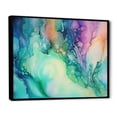 thumbnail image 2 of Designart "Liquid Ink In Teal And Purple Borealis" Aurora Borealis Floater Framed Canvas Art Print, 2 of 5