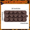 thumbnail image 3 of Halloween Silicone Mold, 8.15X4.06X0.59" Pumpkin Ghost Chocolate Mould, Multi‑Cavity Candy Mold, Non‑Stick Baking Tray, Fall Season Treat Maker, Flexible Jelly Form, Reusable Wax Melt Container, 3 of 5