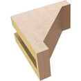 thumbnail image 6 of 3"W x 6"D x 6"H Classic Burlington Rough Cedar Woodgrain TimberThane Corbel, Primed Tan, 6 of 6