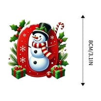 26-Piece Acrylic Alphabet Christmas Ornaments Set - DIY Letter Decor for Tree/Wall/Wreath with Santa Hats (8cm)