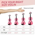 thumbnail image 6 of 1/4 Violin for Kids Age 5-7, Violin 1/4 Size for Beginner, Student, Acoustic Violins with Case, Bow, Bridge, and Rosin, 6 of 10