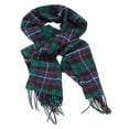 thumbnail image 2 of Locharron of Scotland Bowhill Galbraith Modern Lambswool Tartan Scarf - Green/Blue/Grey, 2 of 3