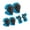 Blue, variant on 6Pcs/Set Skating Protective Gear Kit with Knee Elbow Pad Wrist Guard Protector Roller Skate Skateboard Scooter Bike Cycling Safety Equipment