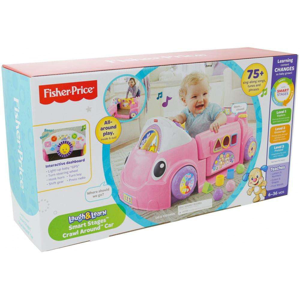 Fisher-Price Laugh & Learn Smart Stages Crawl Around Car PINK 