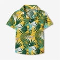 thumbnail image 2 of Ruyang Boys Short Sleeve Shirts Colorful Tropical Print Hawaiian Beach Tee Shirt Button Down Tops Summer Clothes, 2 of 5