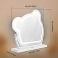 thumbnail image 6 of Fenchilin 15''x15'' Vanity Makeup Mirror with Lights Tabletop Wall Mount Metal White, 6 of 13