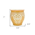 thumbnail image 3 of Set of Two 7 Yellow Ceramic Round Pot Planter, 3 of 6