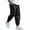 Mens Pants Black, variant on Linen Mens Pants Hawaiian Breathable Cool Elastic Waist Multi-Pockets Casual Beach Trousers Dad Gifts