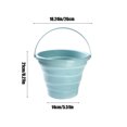 thumbnail image 2 of Foldable Portable Laundry Bucket - Plastic Travel Outdoor Bath Water Storage Bucket - Lightweight & Stylish with Carrying Strap - Ideal for Home, Camping, RVs, & College Dorms - 26x21x14cm (Blue), 2 of 7