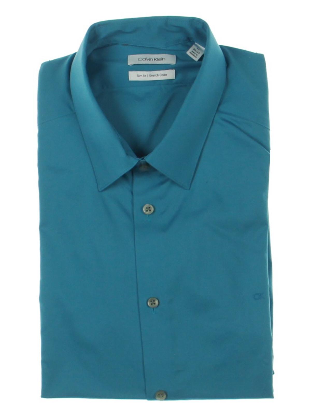 Calvin Klein Mens Slim Fit Button-Down 