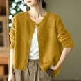thumbnail image 3 of Womens Button Down Cardigan Sweaters, Fall Coats for Women Open Front Lightweight Casual Loose Fit Knitted Long Sleeve Sweater Cardigan, 3 of 7