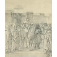 thumbnail image 3 of Eugène Delacroix 12x14 Black Modern Framed Museum Art Print Titled - Study for ‘The Sultan of Morocco and His Entourage’ (1845), 3 of 5