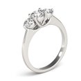 thumbnail image 2 of Aonejewelry 1/4 Carat Three Stone Daimond Enagagement Ring Crafted In 14k Solid White Gold, 2 of 2