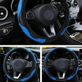 thumbnail image 2 of LNKOO Microfiber Leather Steering Wheel Cover Breathable Auto Car Steering Wheel Cover for Men Women Universal Car Truck SUV 15 Inches, 2 of 6