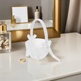 thumbnail image 2 of FOMIYES Luxurious White Satin Wedding Basket, Elegant Design, Versatile Accessory, Home Use, 4Pcs, 2 of 7