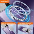 thumbnail image 4 of Protector de lente chapado de lujo, funda de teléfono transparente para iPhone 15, 14, 13, 11, 12 Pro Max, XR, XS Max, 8 Plus, cubierta magnética de carga inalámbrica, 4 of 4