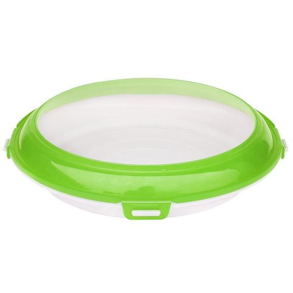 PONPRNGY 1Pc Food Preservation Trays, Food Storage Container with Lid, Vacuum Food Storage Trays, Stackable Food Fresh Storage Tray, Reusable Food Preserving Tray for Picnic Travel