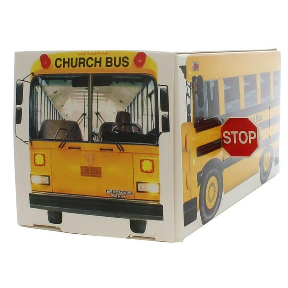Church Bus Transportation Donation Banks Cardboard Box Pak of 50