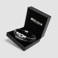 thumbnail image 3 of SERASAR Man's Leather Bracelet "Proud" with stainless steel magnetic closure, Silver 20cm, including gift box, 3 of 7