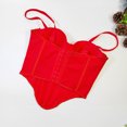 thumbnail image 6 of Fjofpr Clearance Sale Red Corset Tops for Women Women Irregular Fishbone Corset Inside With Outside Wearing Suspenders Female Corset Waist, 6 of 6
