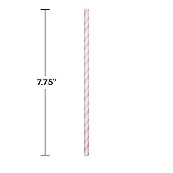 Classic Pink & White Straws