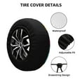 thumbnail image 2 of Salouo Vibrant Abstract Flow Print Spare Tire Cover 14-17 inch Spare Tire Protector Universal Tough Tire Wheel Cover for Trailer SUV and Truck-17 inch, 2 of 6