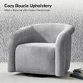 thumbnail image 4 of Modern Swivel Barrel Chair Gray Boucle Club Chair Upholstered Living Room, 4 of 7