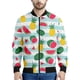 thumbnail image 3 of Chaqueta de bombardero con cremallera de primavera y otoño con estampado de frutas tropicales, moda Harajuku, chaqueta de vuelo de manga larga con estampado 3D de sandía, 3 of 5
