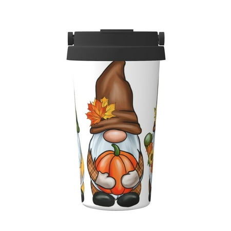 

Sikiie Gnomes In Autumn Coffee Mug Pobtable To Stainless Steel Coffee Tumbler Coffee Cups with Lids Thermos for Hot and Cold Drink