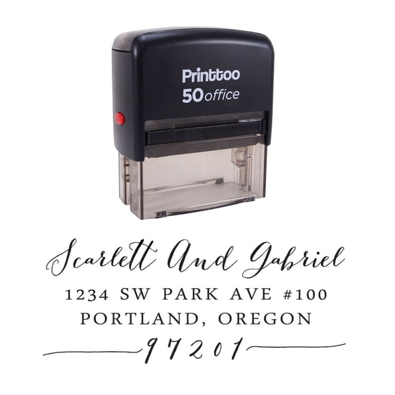 Printtoo Office Stationary PERSONAL Self Inking Rubber Stamp Stamp-Red