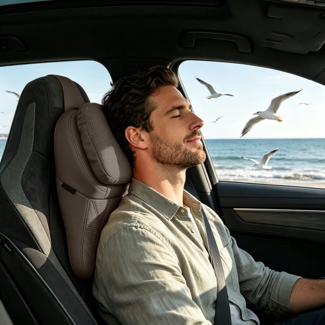 BotaniNest Aviation Grade Headrest 1% Neck Ergonomic Design Neck Support Universal Type For SUV Sedan &