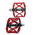 thumbnail image 3 of 1 Paire 3 Roulements Vélo Pédale Métal Pédale Anti-Dérapante Ultraléger VTT Pédales de Roulement - Rouge, 3 of 9