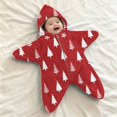 thumbnail image 2 of GiLiling Baby Star Suit Newborn Fleece Starfish Bunting Romper Infant Halloween Footie Jumpsuit Winter Warm Wearable Bodysuit (Red, 9 Months), 2 of 5
