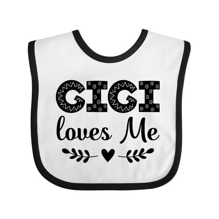 

Inktastic Gigi Loves Me Baby Girl Clothes Gift Baby Girl Bib
