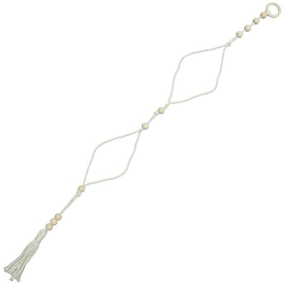 Homoyoyo Beige Cotton Rope Hat Organizer, Wall-Mounted Space-Saving Storage for Hats and Accessories