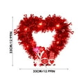 thumbnail image 2 of Valentine's Day Heart Shaped Wreath with Lights - Tinsel Wreath With Foil Heart - Lighted Hanging Valentines Decoration for Front Door, Wall, Indoor, Party Favor (Xoxo Dwarf Heart Wreath) & LED light, 2 of 7